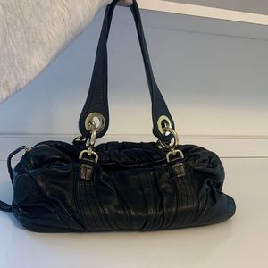 Goldenbleu “Jordan” Black Leather Shoulder Bag